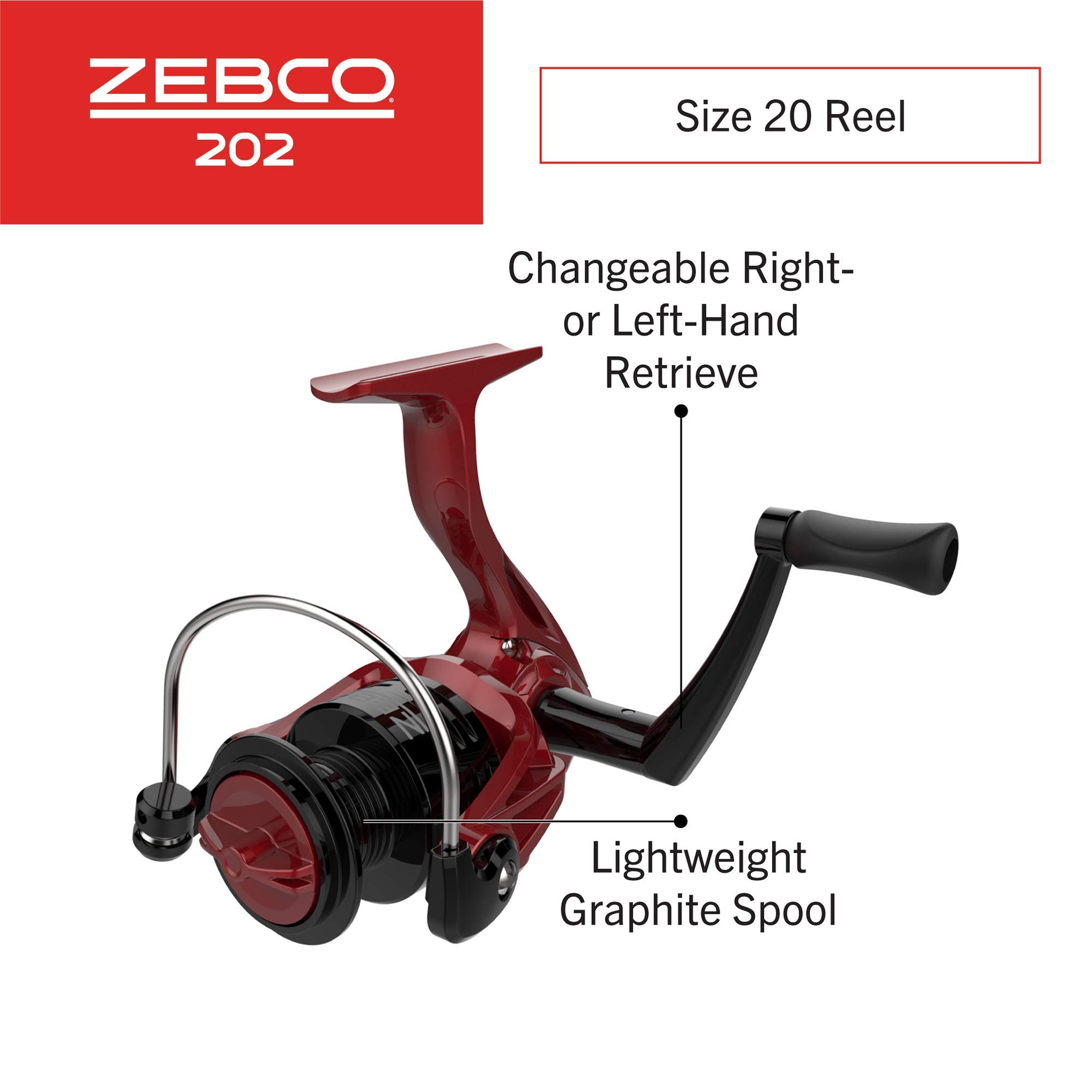 Amazon.co.jp: Zebco 202 スピニングリール & 釣り竿コンボ 6
